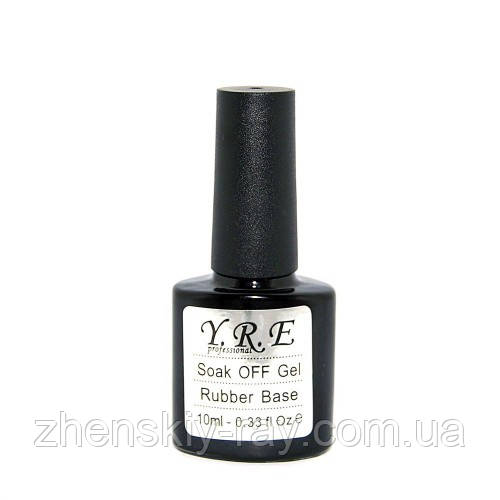 Каучукова база YRE Soak-Off Gel Base Coat — базове покриття для гель-лаку, 10 мл