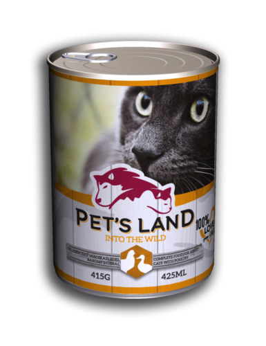 Вологий консервований корм для дорослих котів із смаком Птиці 415 р PIKO PET FOOD Pet'a s Land
