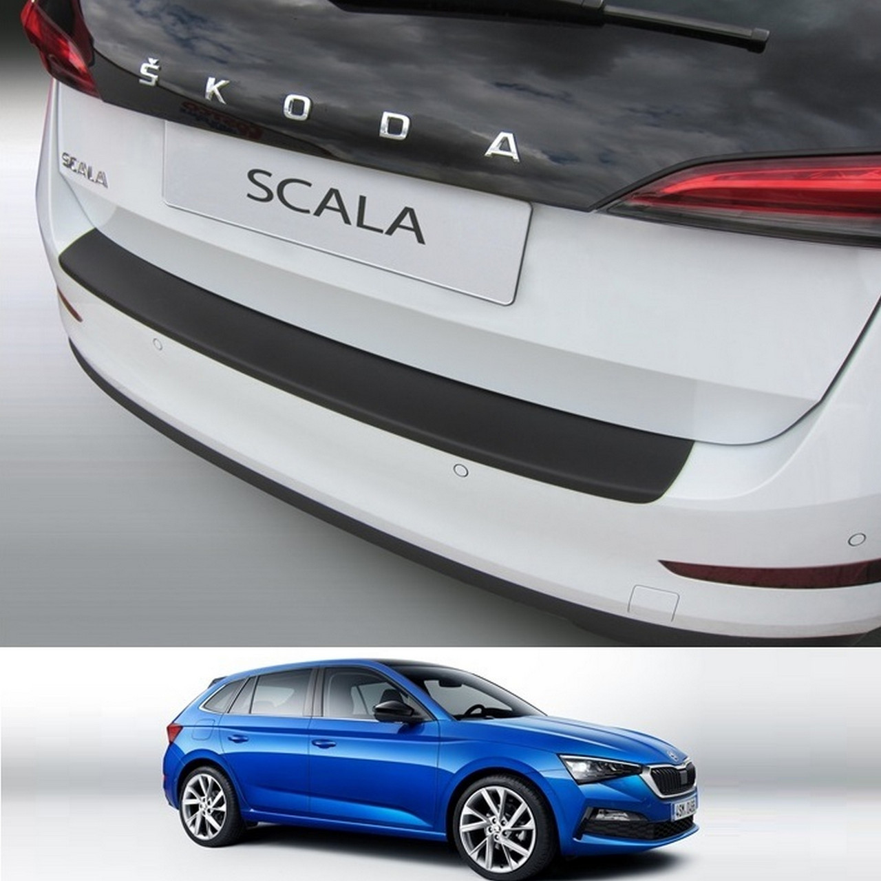 Пластикова накладка заднього бампера для Skoda Scala 2019+