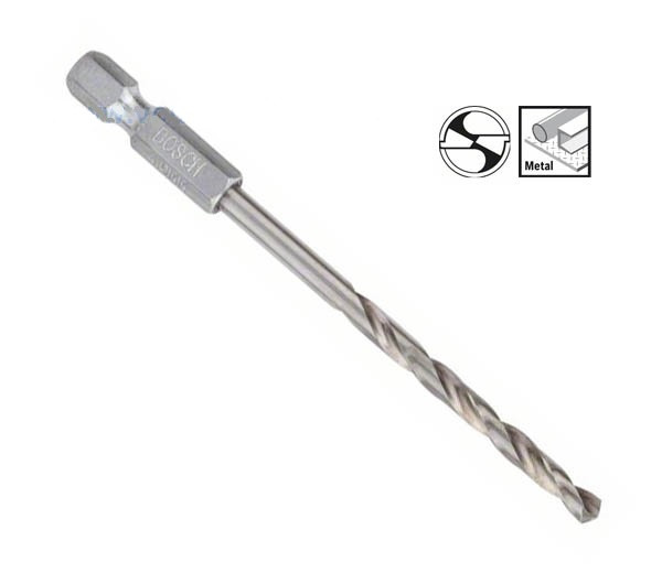 Свердло по металу Bosch з шестигранним хвостовиком 1/4" (4 x 43 x 88 mm)