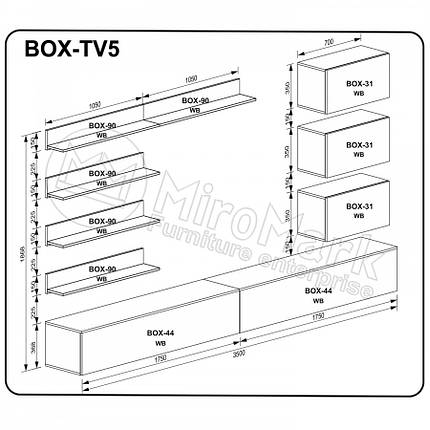 Комплект для вітальні BOX-TV5 ТМ "Миро-марк", фото 3
