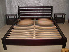 Спальний гарнітур із масиву натурального дерева "Масу" від виробника (двоспальне ліжко, 2 тумбочки)