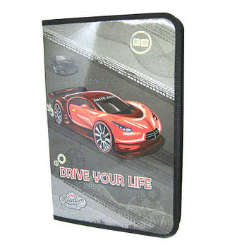 Папка А4 Kidis картон на блискавці 14022 Drive