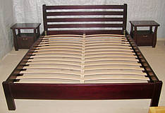 Спальний гарнітур із масиву натурального дерева "Масу" від виробника (двоспальне ліжко, 2 тумбочки) 150х200, венге