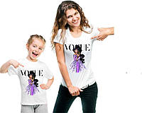 Парные футболки Family Look. Мама и дочь "VOGUE" Push IT