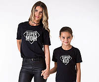 Парные футболки Family Look. Мама и дочь "Super Mom & Kid" Push IT