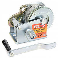 Лебедка ручная барабанная VERDA SN1110 454 кг / 10 м. Тросс
