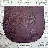 Клапан сумки. "Літо". Колір Бордо.