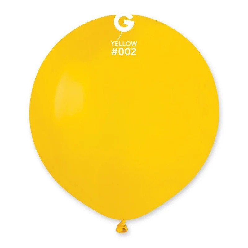 Латексна повітряна кулька 19" (48см) YELLOW (#002) GEMAR