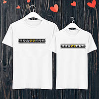 Парна футболка з принтом "BRAZZERS" L, Білий Push IT