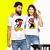 Парні футболки з принтом Мінні та Міккі Маус Push IT XS, Білий
