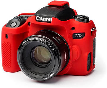 Защитный силиконовый чехол для фотоаппаратов Canon EOS 77D  - красный