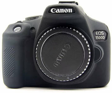 Защитный силиконовый чехол для фотоаппаратов Canon EOS 1500D - черный