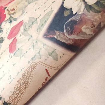 Пакувальний крафт-папір № 032 "Весілля"