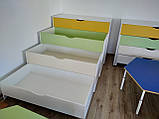 Ліжко чотирьох ярусна для дошкільних навчальних закладів, кришка піднімається ST-009, фото 4