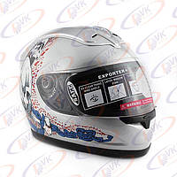 Шлем DVK KY-111-B (DOT FMV SS 218) серебр. (#133)