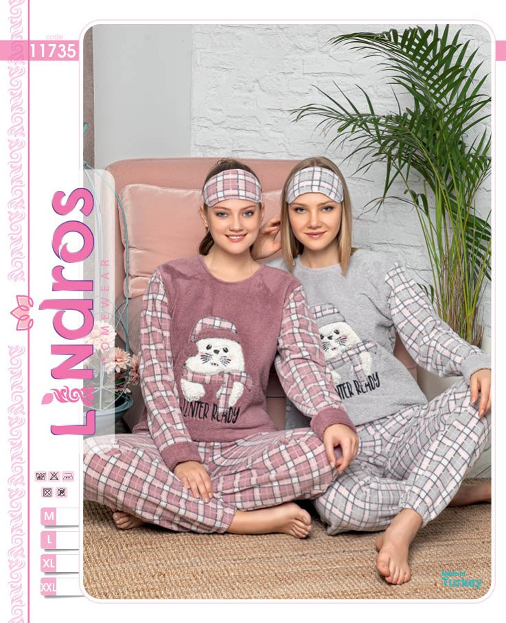 Жіноча турецька піжама з пов'язкою Lindros Sweet Shine