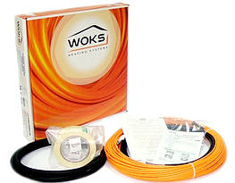 Электрический теплый пол тонкий кабель Woks-10 600 Вт 64м (двухжильный)