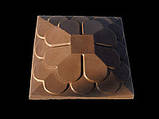 Кришки на стовпи забору бетонні «ЛУСКА» 450х450 мм.колір коричневий, вага 31 кг., фото 3