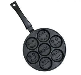 Сковорода для млинців Биол 24 см з смайликами Колір чорний СО-24ZП