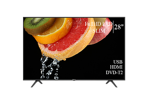 Сучасний телевізор Hisense 28" FullHD/DVB-T2/USB (1920×1080)