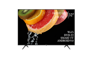 Сучасний телевізор Hisense 32" Smart-TV/Full HD/DVB-T2/USB (1920×1080) Android 13.0