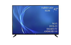Сучасний телевізор Bravis 42" Smart-TV/Full HD/DVB-T2/USB Android 9.0