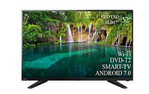 Сучасний телевізор Toshiba 52" Smart-TV+DVB-T2+USB Android 7.0 АДАПТИВНИЙ 4К/UHD