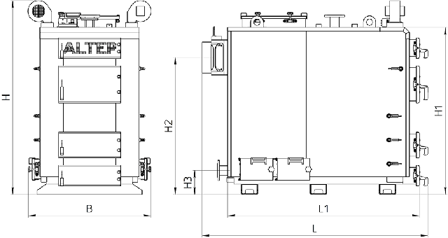 Картинка-1 Габаритные размеры котел АЛЬТЕП TRIO 400 кВт Габаритные размеры котел АЛЬТЕП TRIO 400 кВт Фото-1