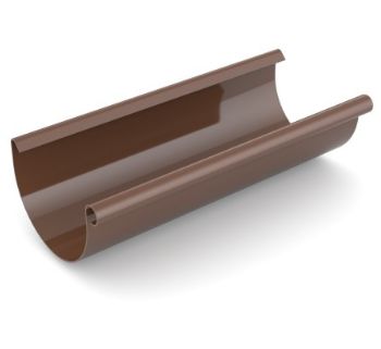 Водосхідний жолоб прямий 3 метри коричневий "Bryza" 100 мм, фото 1
