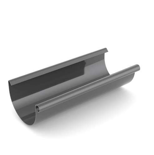 Водосхідний жолоб прямий "Bryza" 75 мм, 3 метри Графіт RAL7021, фото 1