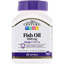 Жирні кислоти 21st Century Fish Oil 1000 mg 60 Softgels