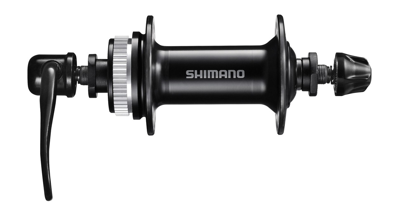 Втулка передня Shimano HB-TX505 QR 36H Center Lock чорна, ексцентрик