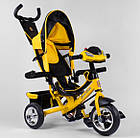 Велосипед Best Trike 6588 — 21-909 С ФАРЯКЕ світло та звуки ЖІЛТИЙ сталева рама, колеса піна, фото 3
