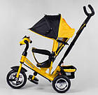 Велосипед Best Trike 6588 — 21-909 С ФАРЯКЕ світло та звуки ЖІЛТИЙ сталева рама, колеса піна, фото 4