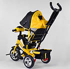 Велосипед Best Trike 6588 — 21-909 С ФАРЯКЕ світло та звуки ЖІЛТИЙ сталева рама, колеса піна, фото 5