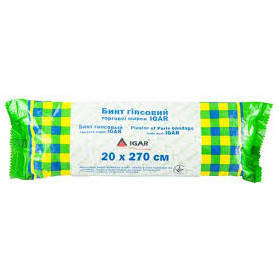 Бинт гіпсовий 20 см х 2,7м Ігар