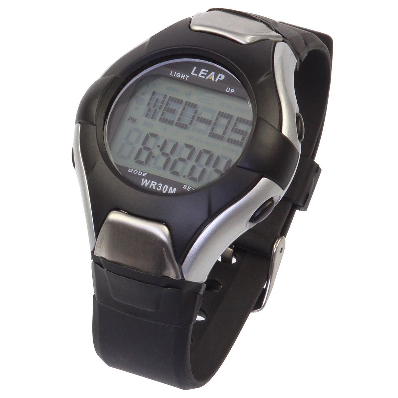 Електронні спортивні наручні чоловічі Чоловічі годинники Leap PC2008 сірі