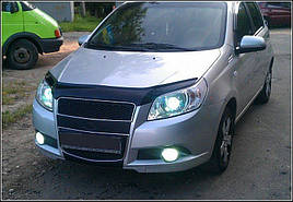 Дефлектор капоту, мухобойка Chevrolet Aveo 2008-2012 хетчбек