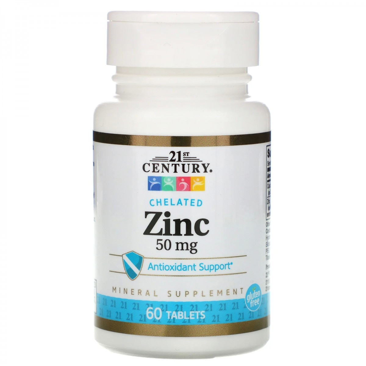 Добавка 21st Century Zinc Chelated 50 mg 60 Tabs