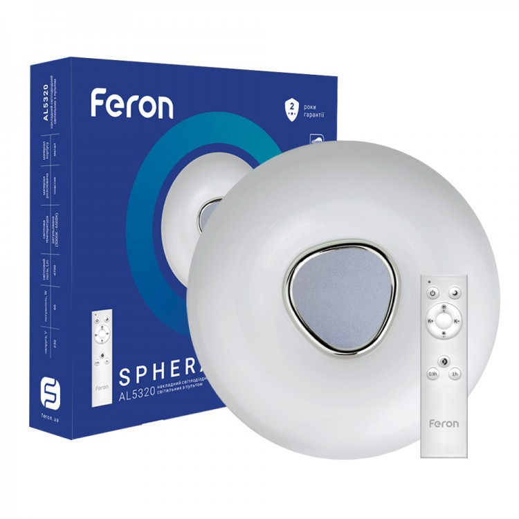 Накладної світлодіодний світильник LED Feron AL 5320 SFERA 60W 3000K-6500K з ПДУ