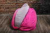 Рожеве безкаркасне Крісло мішок груша XXL 130х160, фото 6