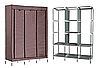 Складана каркасна тканинна шафа Storage Wardrobe 88130, шафа на три секції 130*45*175, фото 7
