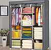 Складана каркасна тканинна шафа Storage Wardrobe 88130, шафа на три секції 130*45*175, фото 3
