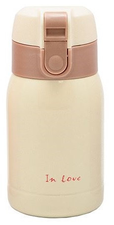 Термос залізний HLV In Love SLD-250BG 200 мл Beige