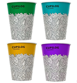 Стакан паперовий одношаровий Antistress 175 мл. 50 шт.