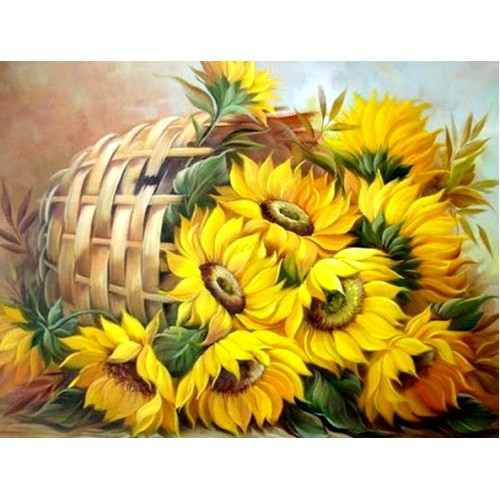 Набір алмазної мозаїки Квіти сонця My-Art TN567 (40 x 50 см) на підрамнику, фото 1