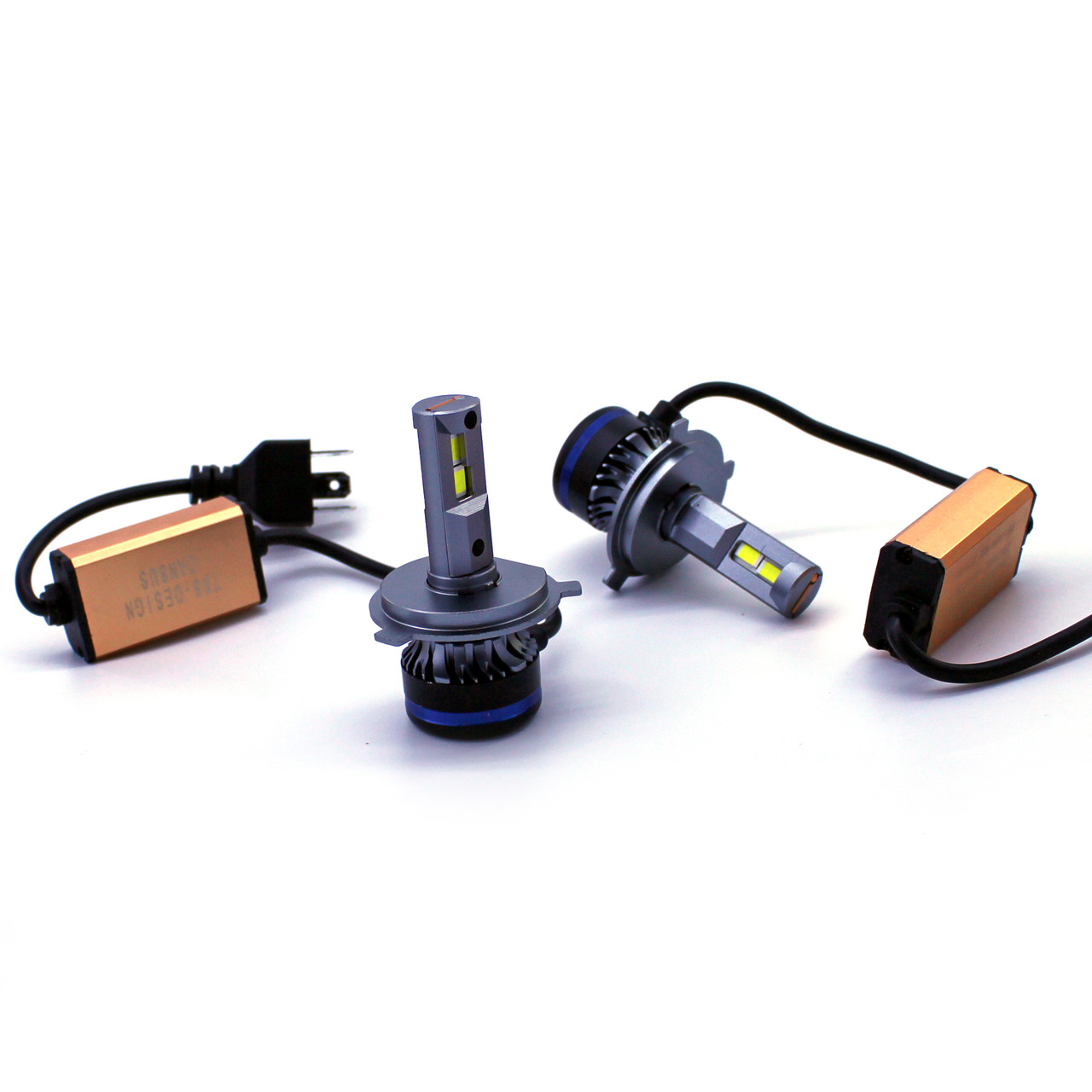 Комплект LED ламп T19 H4 6000 K  9-32 V 48W радіатор з вентилятором (діод 3570 70mk), фото 1