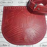 Клапан сумки. "Пальми". Колір "Червоний", фото 3