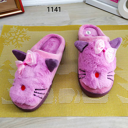 Хатні капці підліткові для дівчинки з котиками 37р, фото 1